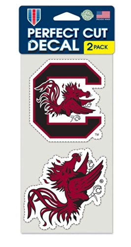 WinCraft NCAA University of South Carolina Perfect Cut Decal Set of 2 4 x 4