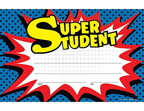 Teacher Created Resources Superhero Super Student Awards 5569