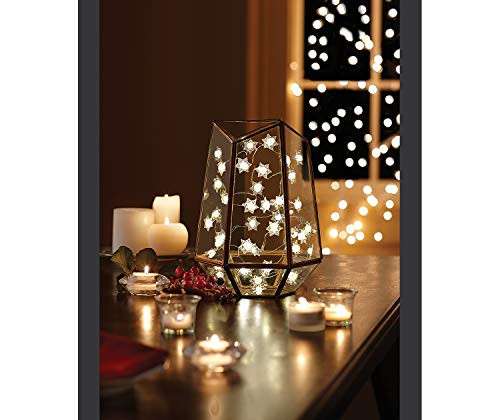 Studio Mercantile Decorative Micro Snowflakes String Led Lights Warm White 10 Feet