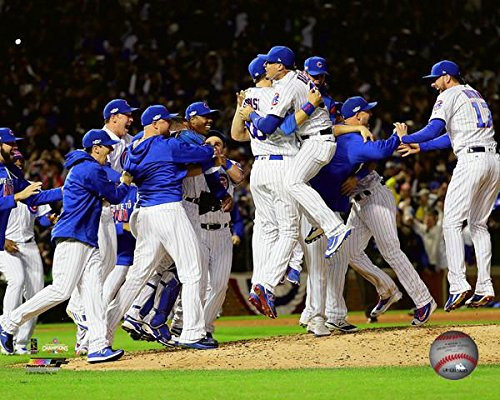 Chicago Cubs 2016 NLCS Game 6 Celebration Photo 8 x 10