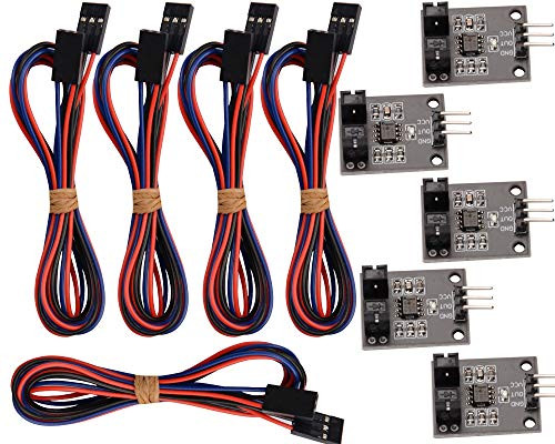 R REIFENG 5Pcs Photoelectric Sensor Module Limit Switches Endstop with 70cm Cable Counting Sensor Module