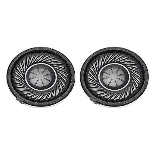 uxcell 2Pcs Round Internal Magnet Speaker Loudspeaker 8 Ohm 1W 20mm Dia Steel Shell