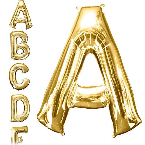 Anagram Letter A Gold Foil Balloon 34