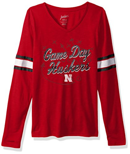 NCAA by Outerstuff NCAA Nebraska Cornhuskers Juniors Game Day Slub Tee Dark Red X-Large15-17
