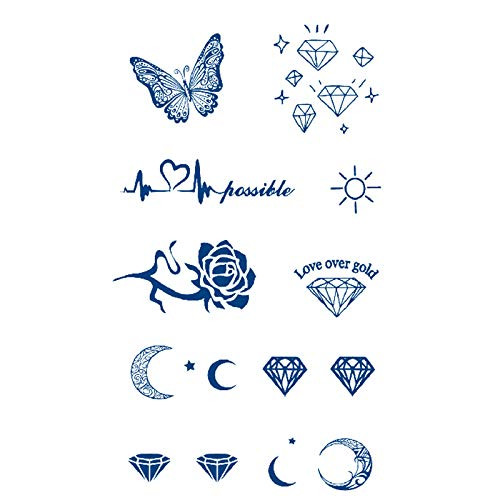Plant semi permanent temporary tattoo stickers can last for 1-2 weeks matt surface waterproof realistic appearance natural fading C Plant semi permanent temporary tattoo stickers can last for 1-2 weeks matt surface waterproof realistic appearance natural fading C