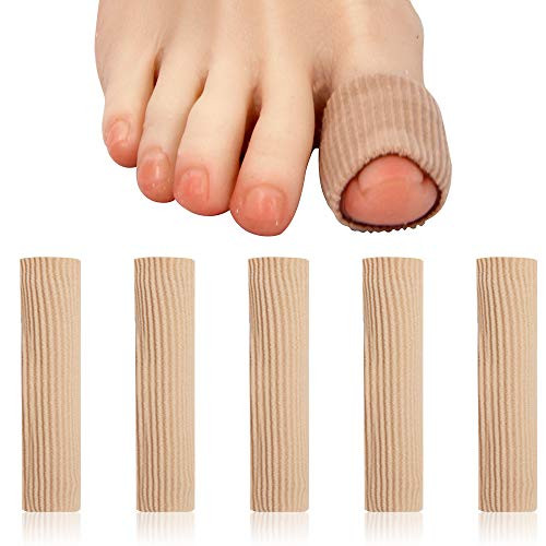 FirMate Toe Tubes Sleeves 5 Pack Gel Lined Fabric Sleeve Toe Protectors for Corns Callus Blisters Hammer Toes Ingrown Toenails Toenails Loss on Feet Toes Fingers Toe Protector Large FirMate Toe Tubes Sleeves 5 Pack Gel Lined Fabric Sleeve Toe Protectors for Corns Callus Blisters Hammer Toes Ingrown Toenails Toenails Loss on Feet Toes Fingers Toe Protector Large