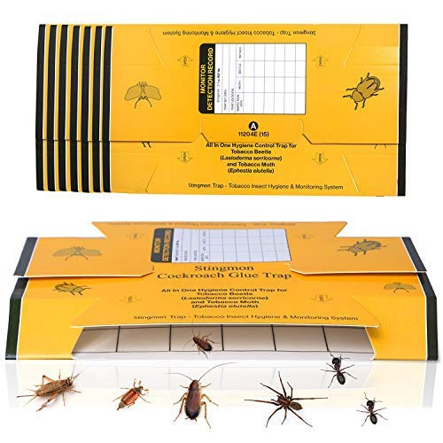 Stingmon 12 Pack Roach Killer Roach Bait Traps Cockroach Killer Indoor Home Glue Traps for Crickets Roaches Bugs Spiders Beetles