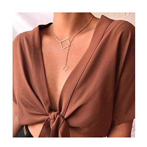 Edary Fashion Geometric Necklace Gold Pendant Necklace Simple Necklace Jewelry Accessories for Women and Girls_ Edary Fashion Geometric Necklace Gold Pendant Necklace Simple Necklace Jewelry Accessories for Women and Girls_