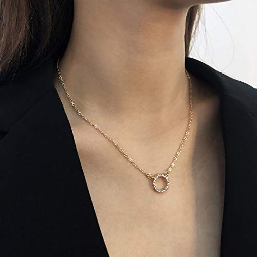 Vinzar Simple Choker Necklace for Women Dainty Circle Necklace Choker for Girls Vinzar Simple Choker Necklace for Women Dainty Circle Necklace Choker for Girls