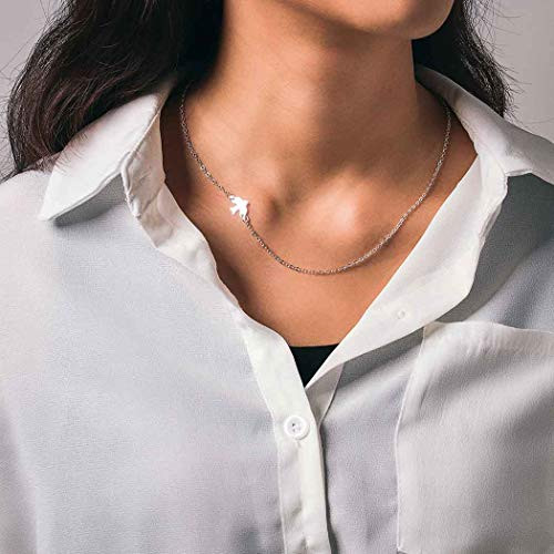 Ursumy Simple Necklaces Dove Necklace Jewelry Dainty Necklace Chain for Women and Girls Silver