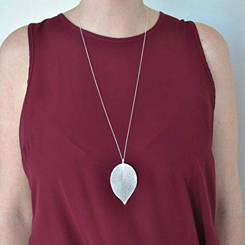 Bomine Simple Long Necklace Chain Leaf Pendant Necklaces Leaves Gold Jewelry Chains for Women and Girls Bomine Simple Long Necklace Chain Leaf Pendant Necklaces Leaves Gold Jewelry Chains for Women and Girls