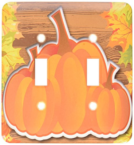 3dRose lsp-149967-2 Group of Pumpkins Double Toggle Switch