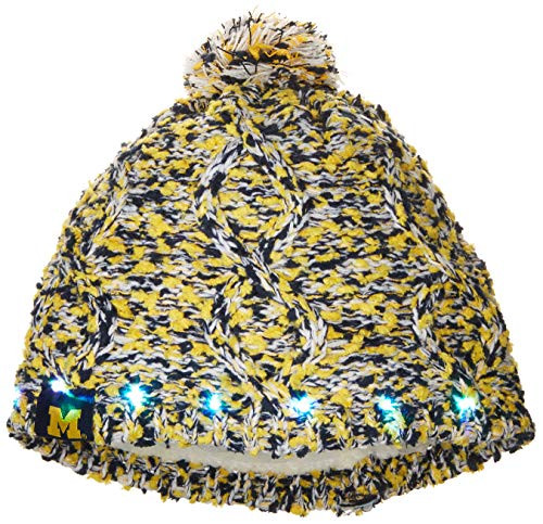 FOCO NCAA Michigan Wolverines Womens Chunky Light Up Beaniewomens Chunky Light Up Beanie Team Color One Size FOCO NCAA Michigan Wolverines Womens Chunky Light Up Beaniewomens Chunky Light Up Beanie Team Color One Size