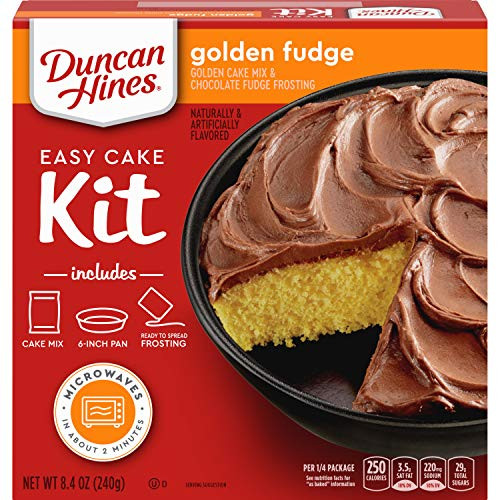 Duncan Hines Easy Cake Kit Golden Fudge Cake Mix 8_4 OZ