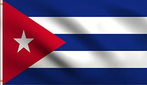 DMSE Cuba Cuban Flag 2X3 Ft Foot 100 Polyester 100D Flag UV Resistant 2 X 3 Ft Foot