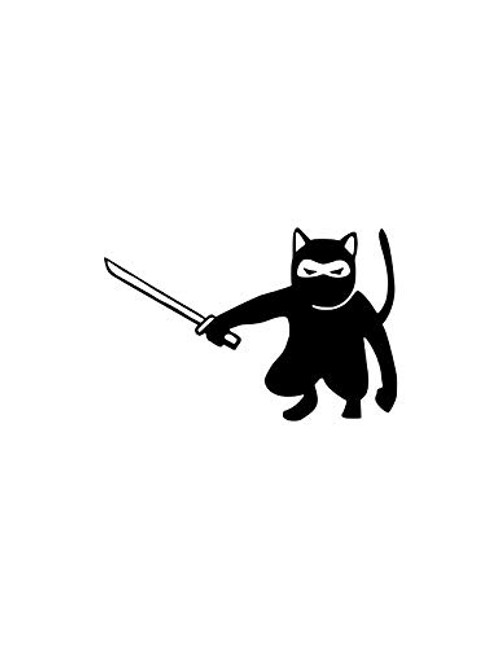 Ninja Cat Funny MKR Decal Vinyl Sticker Cars Trucks Vans Walls LaptopBlack5_5 x 3_6 inMKR1447 Ninja Cat Funny MKR Decal Vinyl Sticker Cars Trucks Vans Walls LaptopBlack5_5 x 3_6 inMKR1447