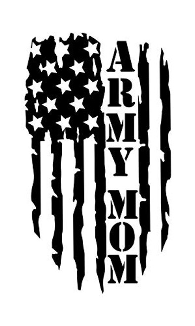 Distressed Flag Army Mom NOK Decal Vinyl Sticker Cars Trucks Vans Walls LaptopBlack5_5 x 3_1 inNOK1318 Distressed Flag Army Mom NOK Decal Vinyl Sticker Cars Trucks Vans Walls LaptopBlack5_5 x 3_1 inNOK1318