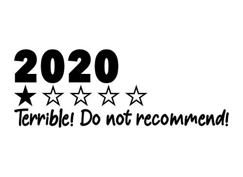 LLI 2020 Terrible Do Not Recommend One Star Funny  Decal Vinyl Sticker  Cars Trucks Vans Walls Laptop  Black 7_5 x 2_7 in  LLI1508