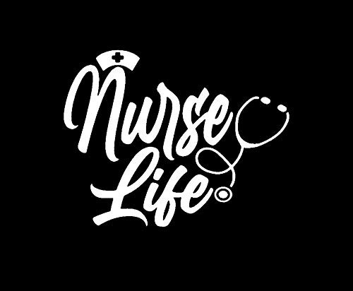 LLI Nurse Life Stethoscope Cap Decal Vinyl Sticker Cars Trucks Vans Walls Laptop White 5_5 x 4_3 in LLI1609 LLI Nurse Life Stethoscope Cap Decal Vinyl Sticker Cars Trucks Vans Walls Laptop White 5_5 x 4_3 in LLI1609