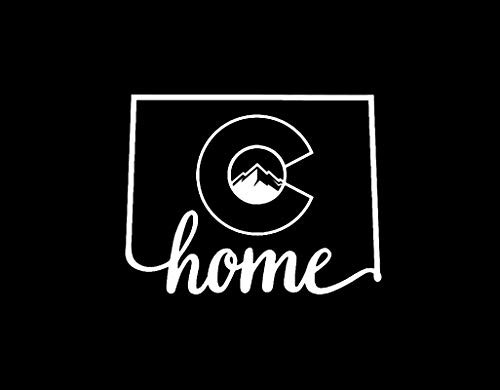 LLI Colorado Home C Logo State Decal Vinyl Sticker Cars Trucks Vans Walls Laptop White 5_5 x 4_3 in LLI1623 LLI Colorado Home C Logo State Decal Vinyl Sticker Cars Trucks Vans Walls Laptop White 5_5 x 4_3 in LLI1623