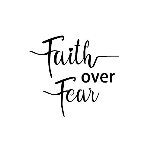 LLI Faith Over Fear Decal Vinyl Sticker Cars Trucks Vans Walls Laptop Black 5_5 x 5_0 in LLI1709 LLI Faith Over Fear Decal Vinyl Sticker Cars Trucks Vans Walls Laptop Black 5_5 x 5_0 in LLI1709