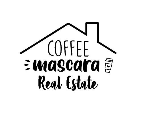 LLI Coffee Mascara and Real Estate Roof  Decal Vinyl Sticker  Cars Trucks Vans Walls Laptop  Black  5_5 x 3_9 in  LLI1714