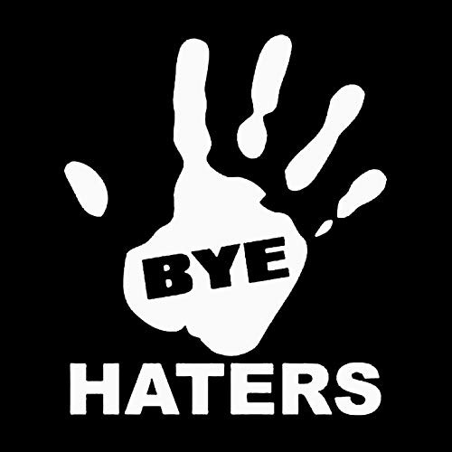 Makarios LLC Bye Haters JDM Cars Trucks Vans Walls Laptop MKR White 5_5 x 4_5MKR656