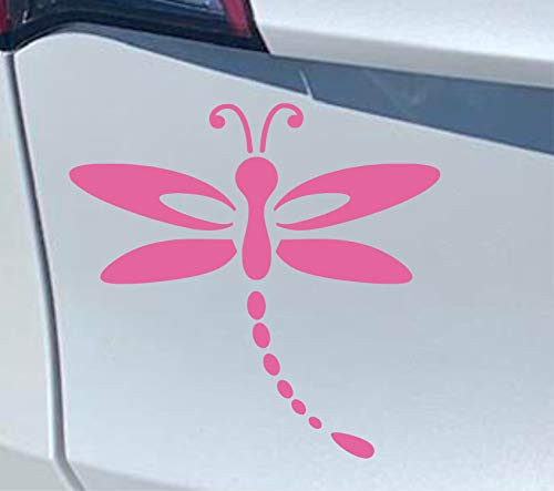 Sunset Graphics  and  Decals Dragonfly Decal Vinyl Car Bumper Sticker  Cars Trucks Vans Walls Laptop  Light Pink  5_5 inch  SGD000100B