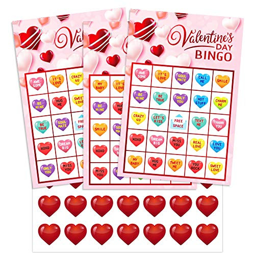 Hohomark Valentines Day Bingo Game for Kids 26 Players Bingo Cards for Valentine Party Games Crafts School Classroom Activities Hohomark Valentines Day Bingo Game for Kids 26 Players Bingo Cards for Valentine Party Games Crafts School Classroom Activities