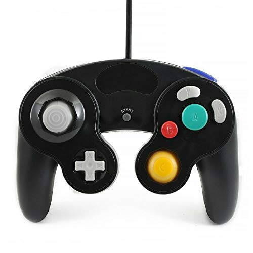 Gamecube Controller Lyyes Classic Wired Controllers Compatible with Wii Nintendo Gamecube Black-1pack