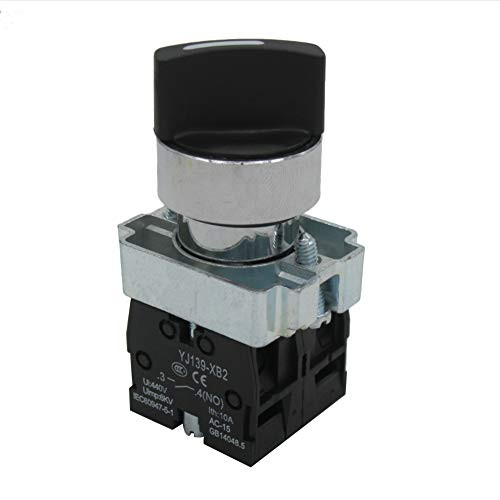 Taiss  22mm 2 NO Latching Maintained Three 3-Position Rotary Selector Select Switch 440V 10A XB2-20X31