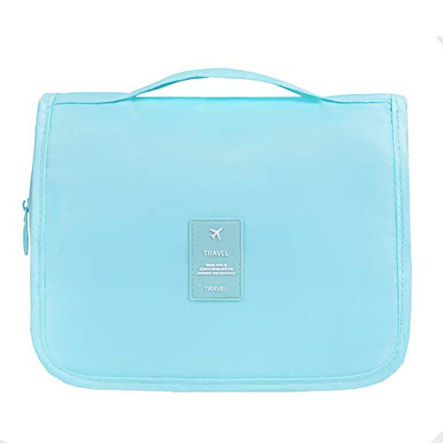 dike Toiletry Bag Hanging Organizer Bag Multifunction Cosmetic Bag Portable Makeup Pouch Waterproof Travel Blue