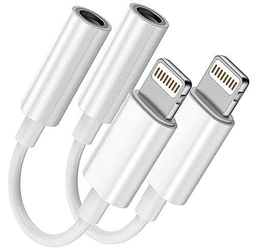 Apple MFi Certified Lightning to 3_5 mm Headphone Jack Adapter 2 Pack iPhone 3_5mm EarphoneHeadphone Aux Audio Adapter Dongle Converter for iPhone 11XsXRX87SEiPad Support iOS 13 and More Apple MFi Certified Lightning to 3_5 mm Headphone Jack Adapter 2 Pack iPhone 3_5mm EarphoneHeadphone Aux Audio Adapter Dongle Converter for iPhone 11XsXRX87SEiPad Support iOS 13 and More