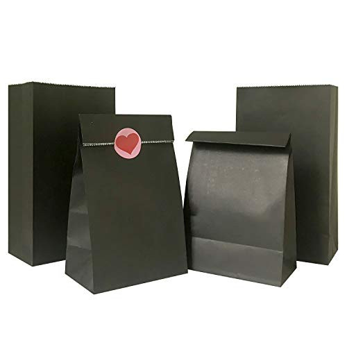 Artseen Party Favor Paper Bags for Party Celebration Treated Paper Bags 24 CT Black