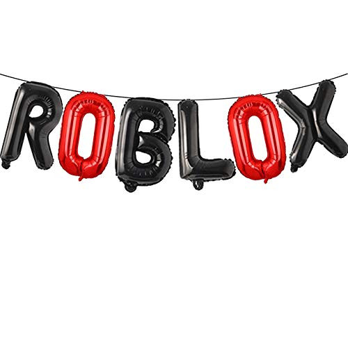 Black and Red Robot Blocks Party Balloons Banner for Ro-blox Theme Birthday Party Decoration Video Game Birthday Party Supplies Black and Red Robot Blocks Party Balloons Banner for Ro-blox Theme Birthday Party Decoration Video Game Birthday Party Supplies