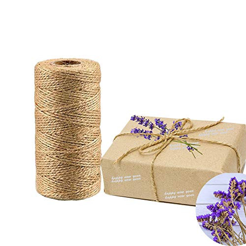 Natural Jute Twine Durable Industrial Packing Materials Heavy Duty Natural Brown Twine Jute RopeString 320ft100m for Arts Crafts  and  Gardening Applications