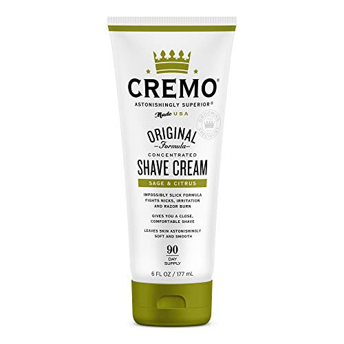 Cremo Barber Grade Sage  and  Citrus Shave Cream Astonishingly Superior Ultra-Slick Shaving Cream Fights Nicks Cuts and Razor Burn 6 Oz