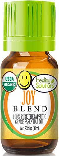 Organic Joy Blend Essential Oil 100 Pure - USDA Certified Organic Best Therapeutic Grade Essential Oil - 10ml