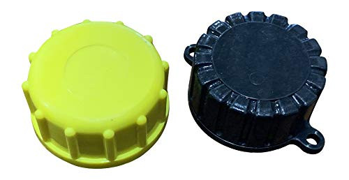 Kool Products Gas Can Cap - Solid Base Replacement Gas Can Cap 1-Coarse and 1-Fine Thread