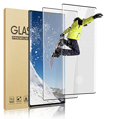 2 Pack Galaxy Note 20 Ultra Tempered Glass Screen Protector 9H Hardness 3D Full Coverage Fingerprint Sensor Screen Glass HD Protective Film for Samsung Galaxy Note 20 Ultra 5G