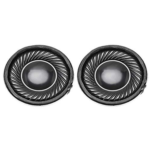 uxcell 2Pcs Round Internal Magnet Speaker Loudspeaker 8 Ohm 2W 40mm Dia Steel Shell
