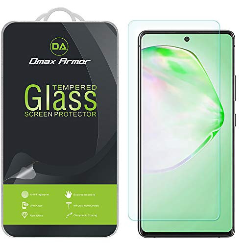 2 Pack Dmax Armor for Samsung Galaxy A91 and Galaxy S10 Lite Tempered Glass Screen Protector