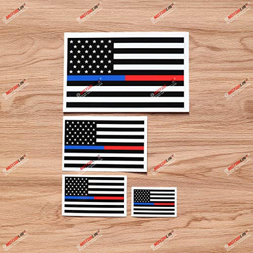 Thin Blue Red Line Police Fire American Flag Decal Vinyl Sticker - 4 Pack Glossy 2 Inches 3 Inches 4 Inches 6 Inches - for Car Boat Laptop Cup Phone Thin Blue Red Line Police Fire American Flag Decal Vinyl Sticker - 4 Pack Glossy 2 Inches 3 Inches 4 Inches 6 Inches - for Car Boat Laptop Cup Phone
