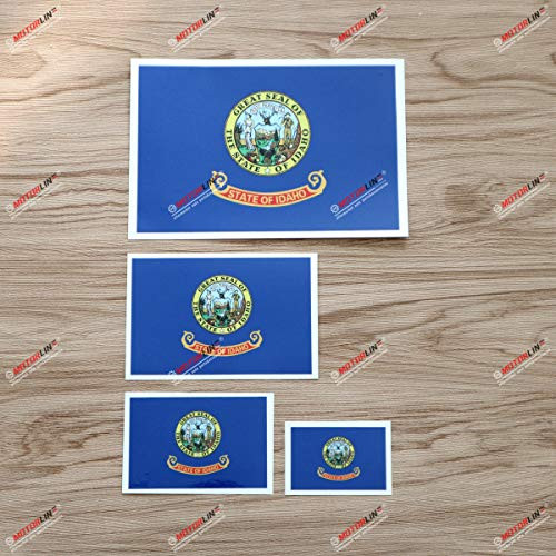 Idaho Flag ID US State Decal Vinyl Sticker - 4 Pack Glossy 2 Inches 3 Inches 4 Inches 6 Inches - for Car Boat Laptop Cup Phone