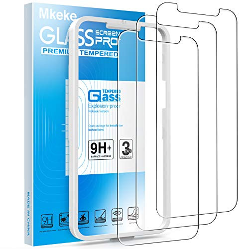 Mkeke Compatible with iPhone 12 Screen Protector Tempered Glass Screen Protector for iphone 12 Pro 6_1 inch 3-Pack