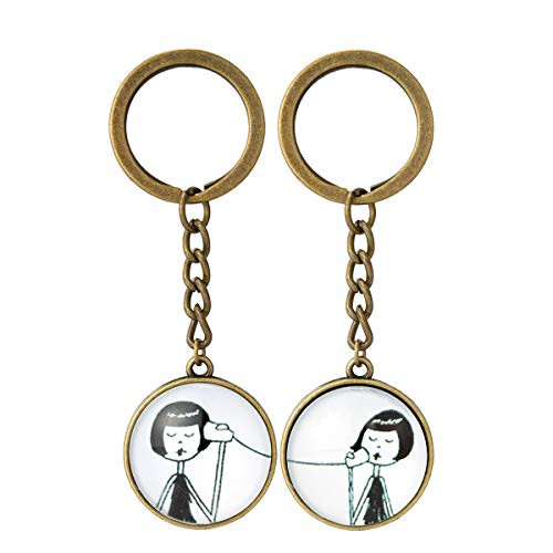 2pcs Best Friend Key Ring Best Bitches Keychains BFF Lovers Key Love Gifts Jewelry Christams Gift