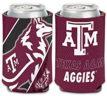 WinCraft NCAA Texas A and M Aggies 1-Pack 12 oz_ 2-Sided Design Can Cooler