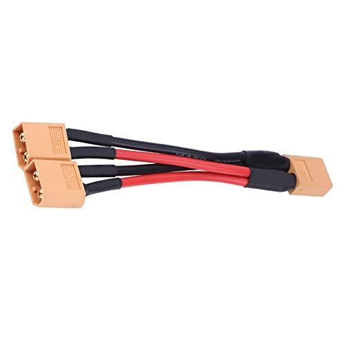 keenso XT60 Parallel Cable 2Types XT60 Parallel Battery Pack Connector Adapter 14AWG Cable Compatible with RC Lipo 1 Female to 2 Male