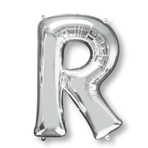 Anagram Letter R Silver Foil Balloon 34