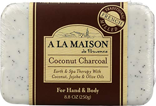 A La Maison Bar Soap - Coconut Charcoal - 8_8 oz A La Maison Bar Soap - Coconut Charcoal - 8_8 oz